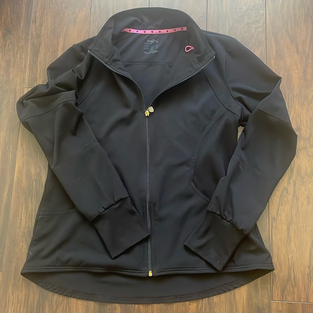 Heartsoul Break on Through Ladies Scrub Jacket - Size L Black